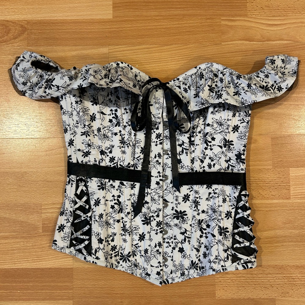 Corset story floral fantasy corset